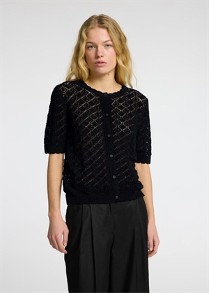 Sofia 2/4 Strik cardigan Sort Selected Femme 